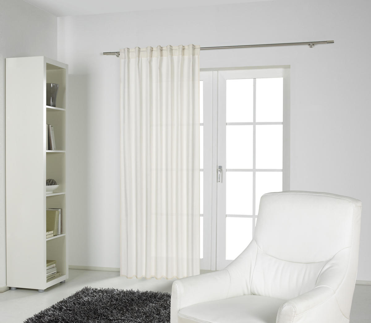KÉSZFÜGGÖNY részben áttetsző  - natúr, Konventionell, textil (140/245cm) - Esposa