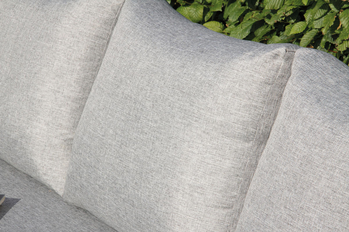 LOUNGEGARNITUR Aluminium  - Dunkelgrau/Anthrazit, MODERN, Kunststoff/Metall (185/65/75cm) - Ambia Garden