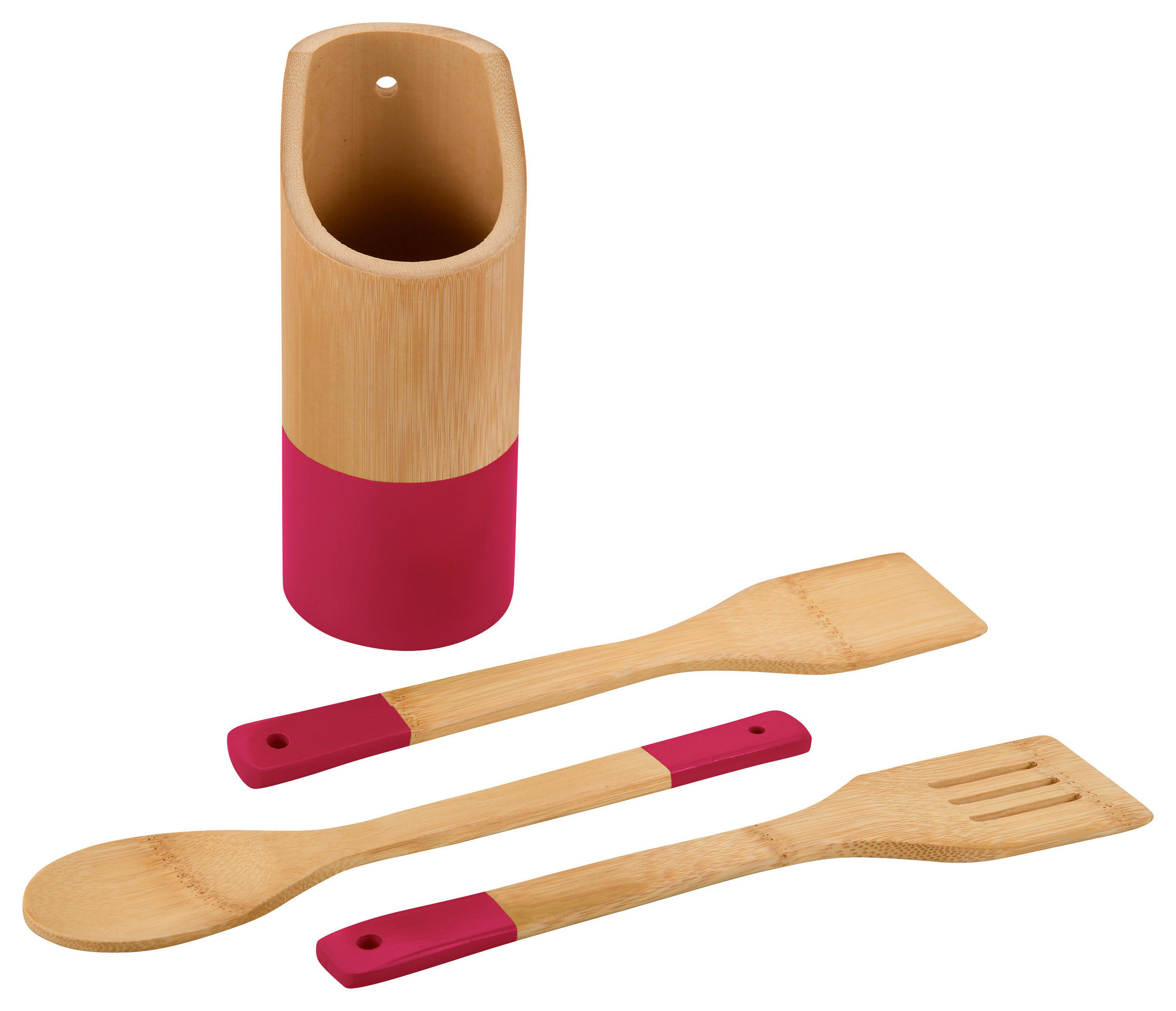 KÜCHENHELFERSET  - Hellbraun/Beere, Basics, Holz (9/9/30cm) - Kesper