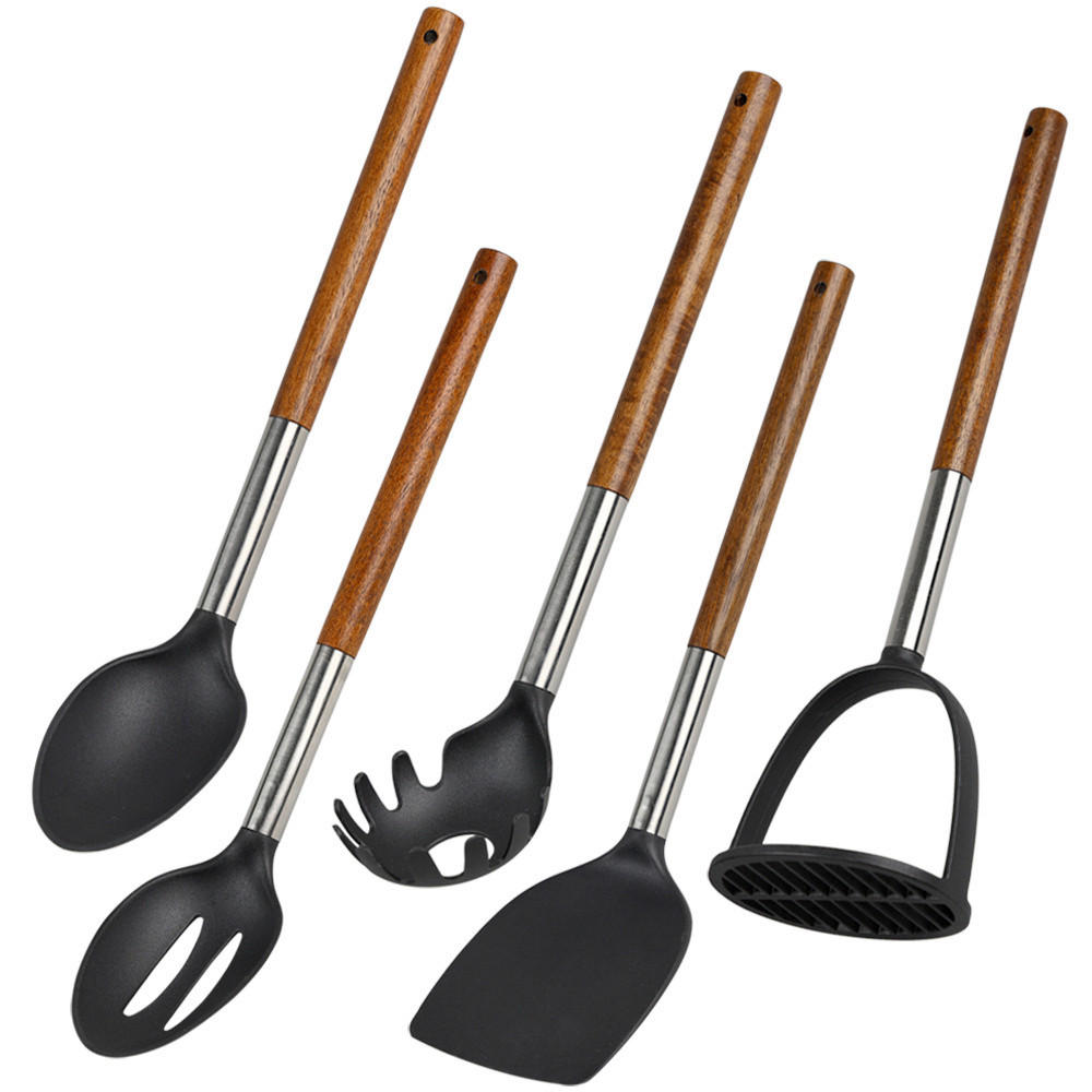 KÜCHENHELFERSET  - Edelstahlfarben/Schwarz, Basics, Holz/Kunststoff - Kesper