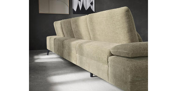 WOHNLANDSCHAFT in Webstoff Beige - Beige/Schwarz, Design, Textil/Metall (157/354/208cm) - Dieter Knoll