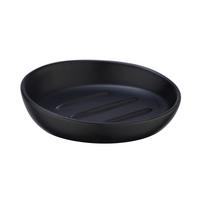 SEIFENSCHALE Keramik  - Schwarz, Basics, Keramik (11,5/3/11,5cm) - Wenko