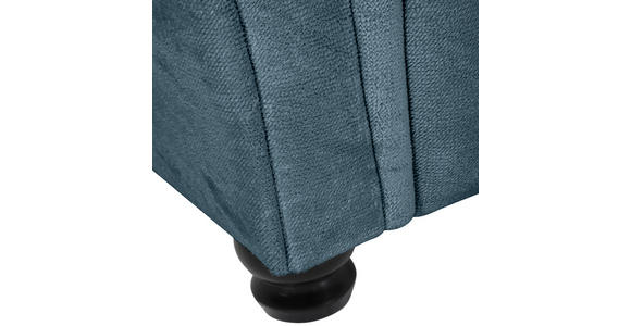 ECKSOFA  in Plüsch Petrol  288/190 cm  - Dunkelbraun/Petrol, KONVENTIONELL, Holz/Textil (288/190cm) - Carryhome