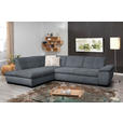 ECKSOFA in Cord Grau  - Schwarz/Grau, Design, Textil/Metall (242/313cm) - Xora