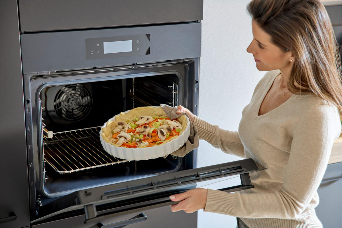 EINBAUBACKOFEN DKP39906MK  - Schwarz, Basics, Glas/Metall (59,4/59,4/56,8cm) - Dieter Knoll