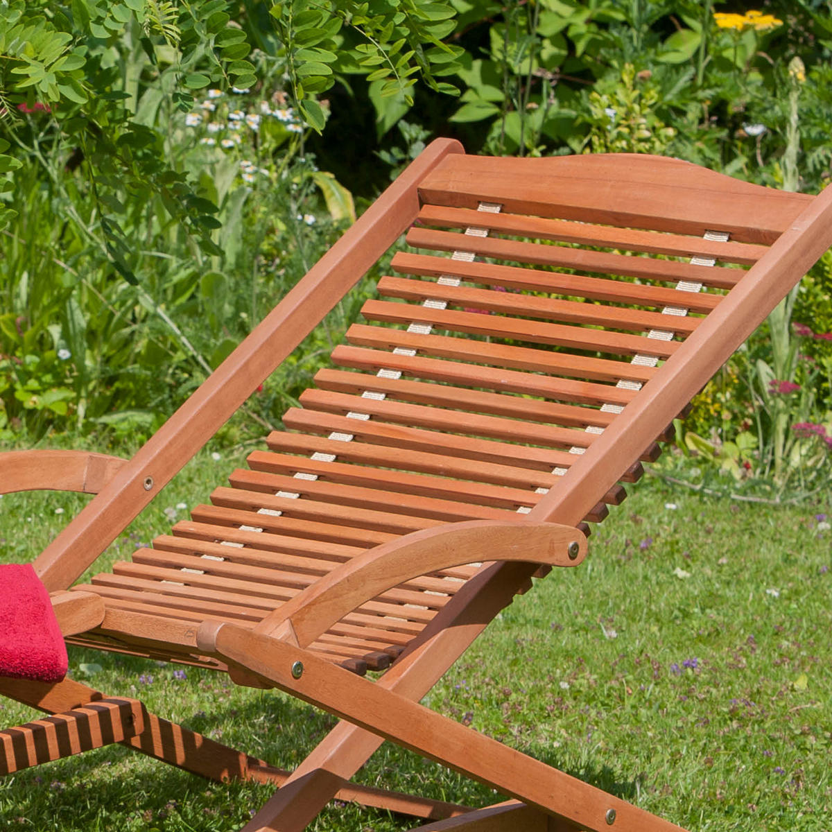 BÄDERLIEGE 69/69/158 cm Eukalyptusholz  - Braun, KONVENTIONELL, Holz (69/69/158cm) - Gardenson