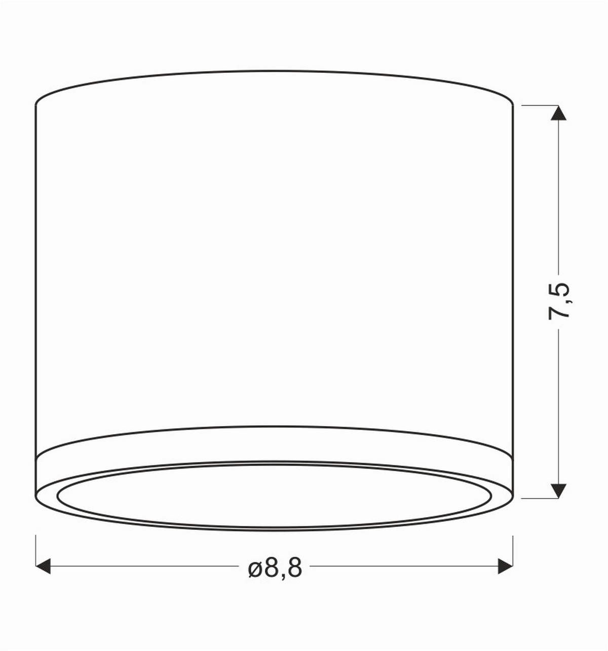 LED-TAKLAMPA 8.8/8.8/7.5 cm  - Design, metall (8.8/8.8/7.5cm)
