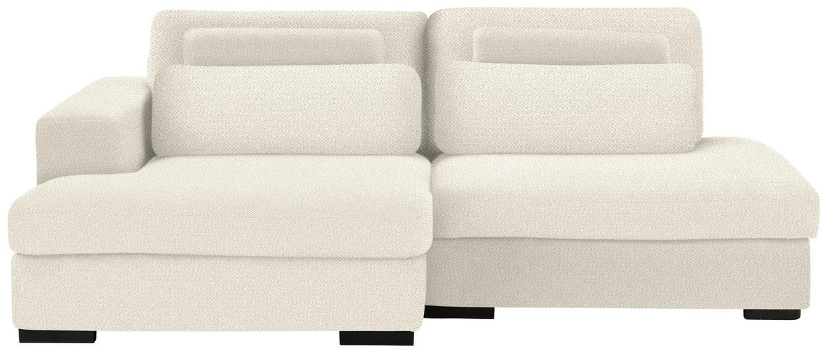 ECKSOFA Chenille Beige  - Beige/Schwarz, Design, Kunststoff/Textil (158/223cm) - Lomoco