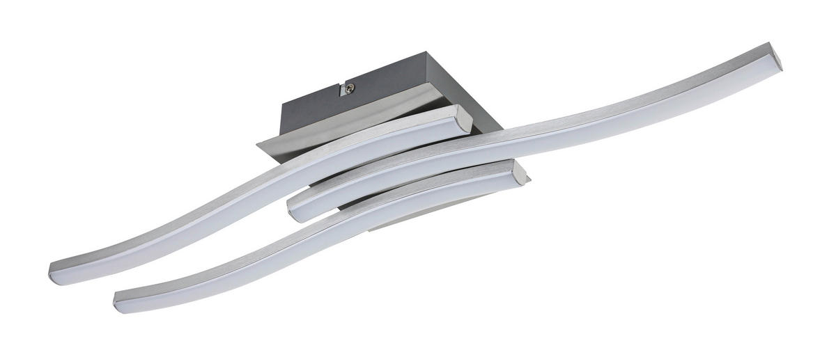 LED PLAFONJERA  - bela/srebrna, Osnovno, metal/plastika (54,5/14/6,5cm) - Boxxx