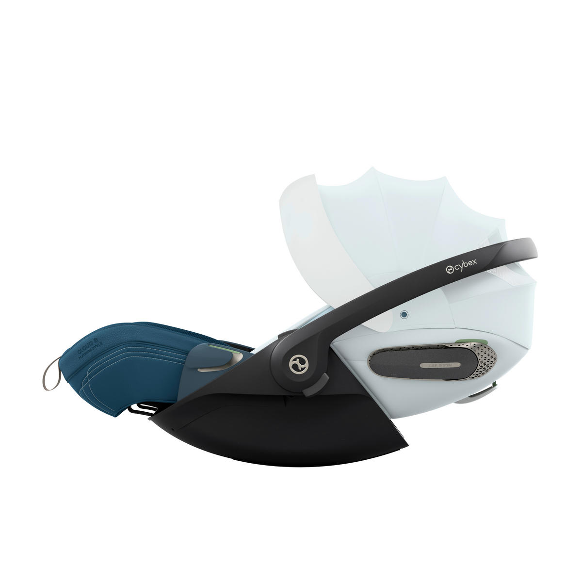BABYSCHALE  Cloud S Style Opal Blue  - Blau, Basics, Kunststoff/Textil (72/44/37,5cm) - cybex PLATINUM