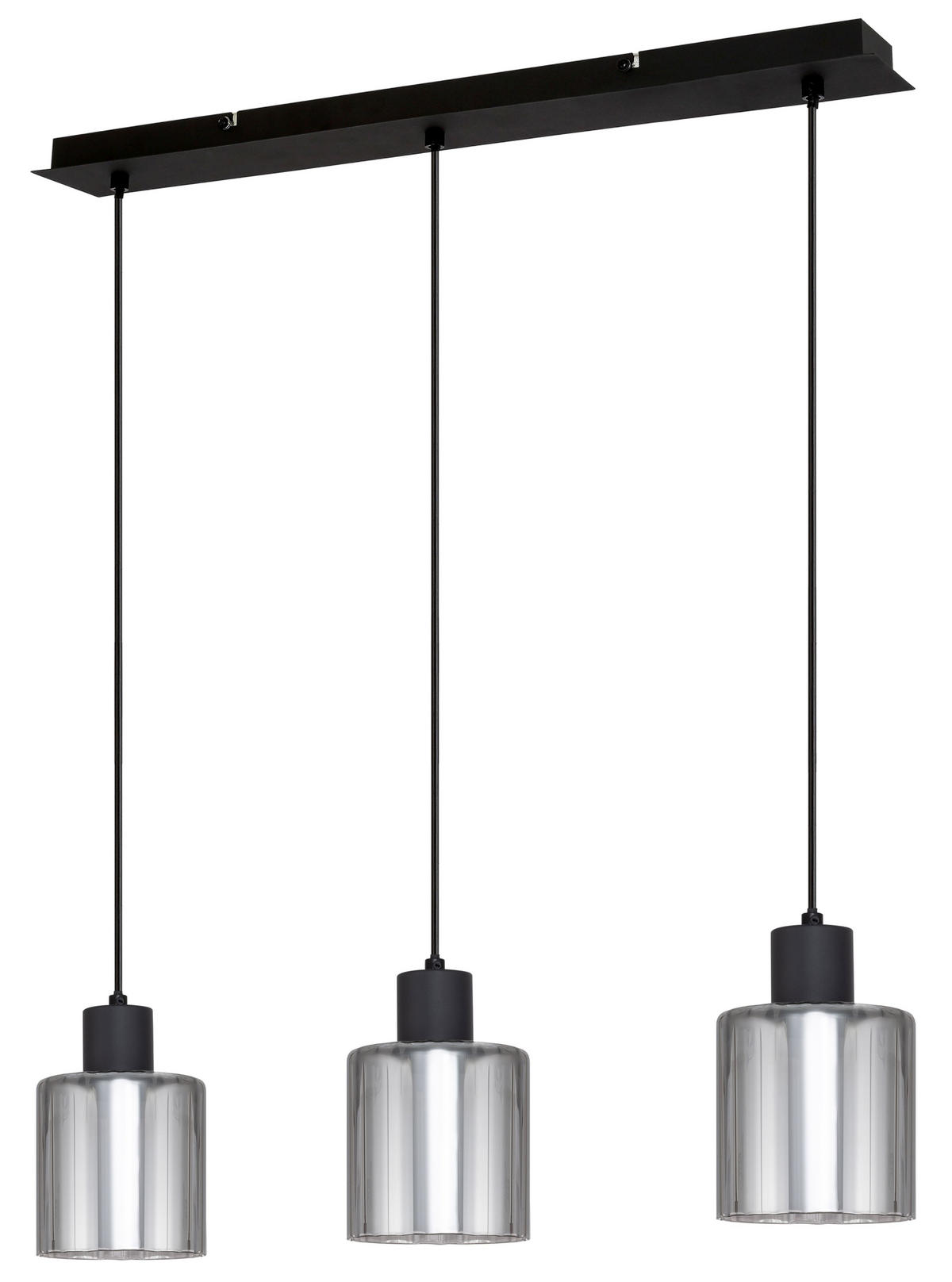 LAMPĂ SUSPENDATĂ 64/12/120 cm  - negru, Trend, sticlă/metal (64/12/120cm) - Novel