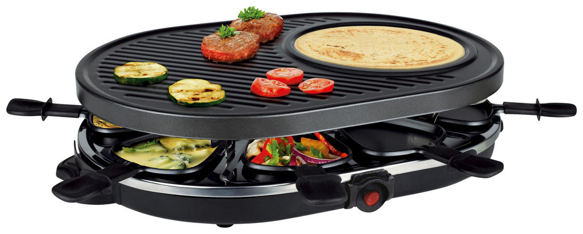 RACLETTE-GRILL 613-400707  - Schwarz, Basics, Kunststoff/Metall (59/43/35cm) - Atrigo