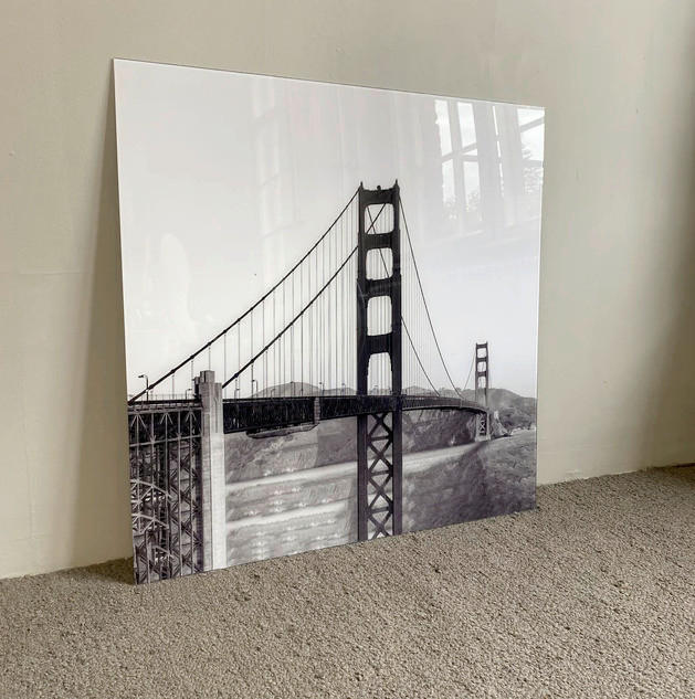 STAKLENA SLIKA    - bijela/crna, Design, staklo (80/80/1,5cm)