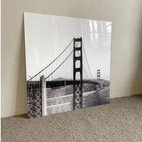 STAKLENA SLIKA    - bijela/crna, Design, staklo (80/80/1,5cm)