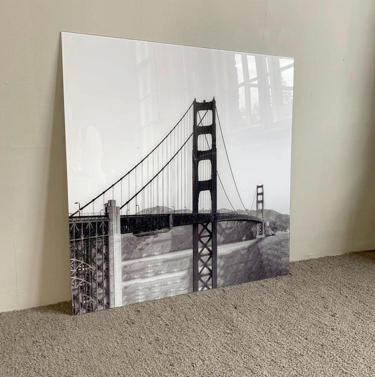 STAKLENA SLIKA    - bijela/crna, Design, staklo (80/80/1,5cm)