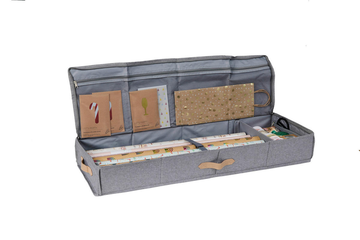 AUFBEWAHRUNGSBOX Premium  - Hellgrau, Basics, Textil (90/30/12cm) - Store It