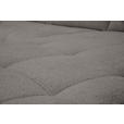 ECKSOFA Graubraun Chenille Armlehnenkissen, Rücken echt, Sitztiefenverstellung  - Graubraun/Schwarz, KONVENTIONELL, Textil/Metall (313/215cm) - Hom`in