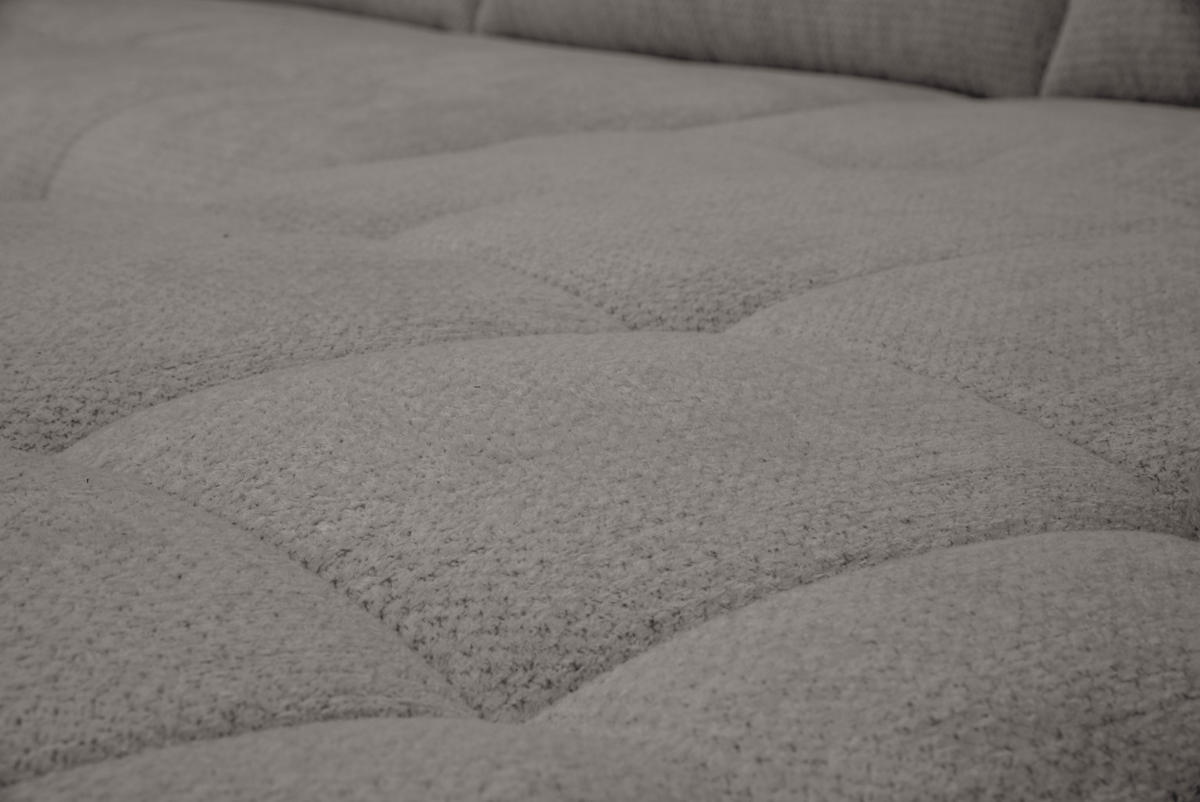 ECKSOFA Graubraun Chenille Armlehnenkissen, Rücken echt, Sitztiefenverstellung  - Graubraun/Schwarz, KONVENTIONELL, Textil/Metall (313/215cm) - Hom`in