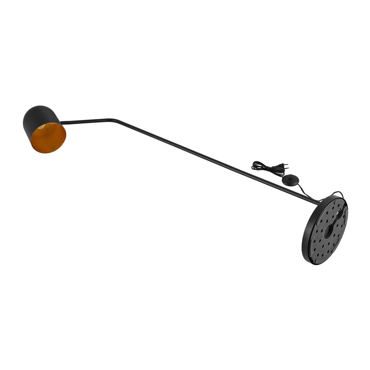 STEHLEUCHTE Aria 25/140 cm   - Goldfarben/Schwarz, Design, Metall (25/140cm) - Novel