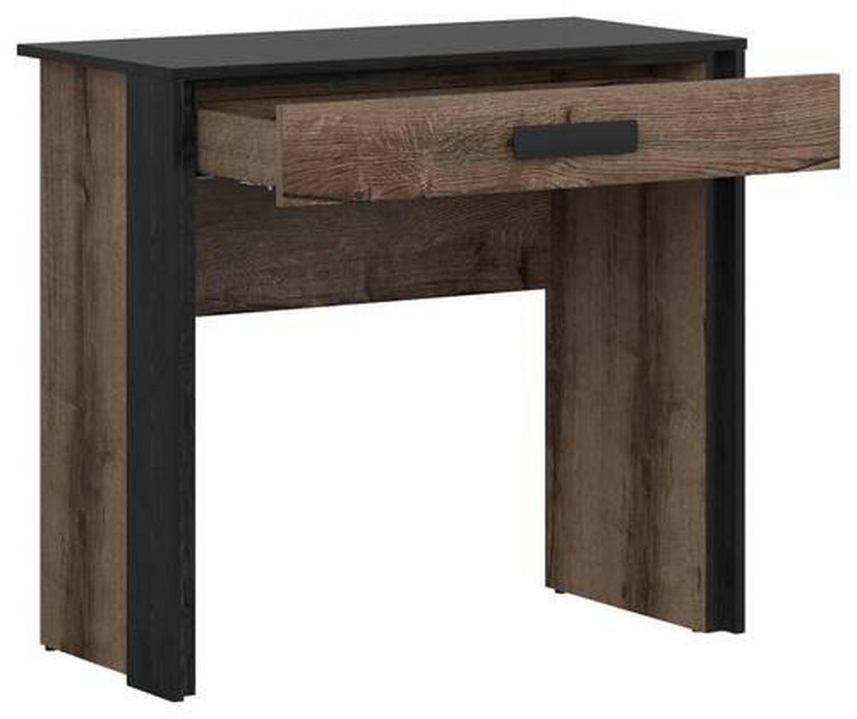 KONSOLENTISCH Schwarz, Eichefarben  - Eichefarben/Schwarz, Design, Holzwerkstoff (85/41/77cm)