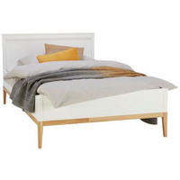 BETT 90/200 cm  in Weiß, Eichefarben  - Eichefarben/Weiß, LIFESTYLE, Holz/Holzwerkstoff (90/200cm) - Stylife