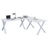 ECKSCHREIBTISCH 190/50/76 cm  in Weiss  - Weiss, Modern, Holzwerkstoff/Metall (190/50/76cm) - MID.YOU