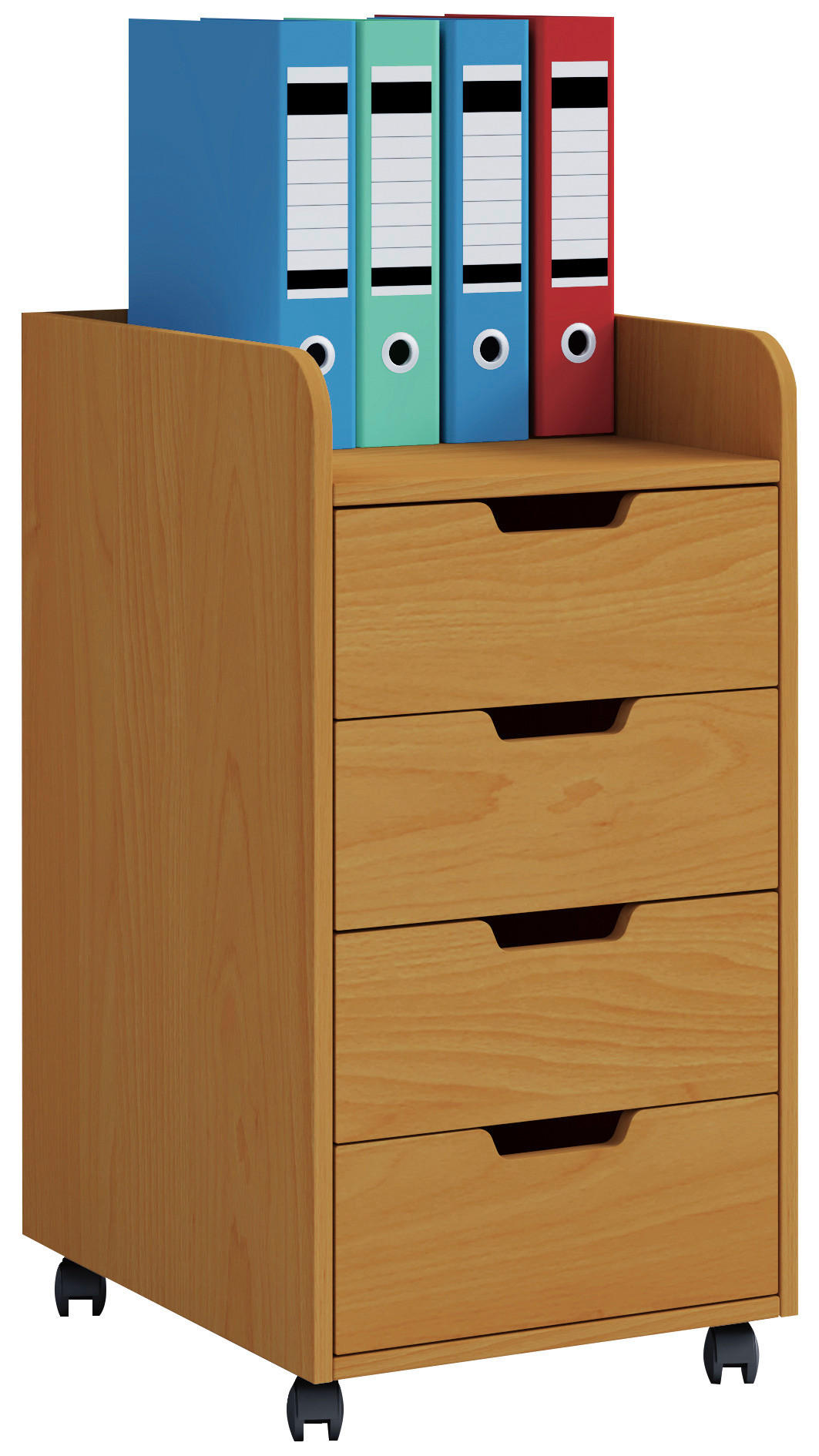 ROLLCONTAINER Buchefarben  - Buchefarben, KONVENTIONELL, Holzwerkstoff/Kunststoff (40/74/50cm) - MID.YOU