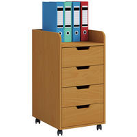 ROLLCONTAINER 40/74/50 cm  - Buchefarben, Konventionell, Holzwerkstoff/Kunststoff (40/74/50cm) - MID.YOU