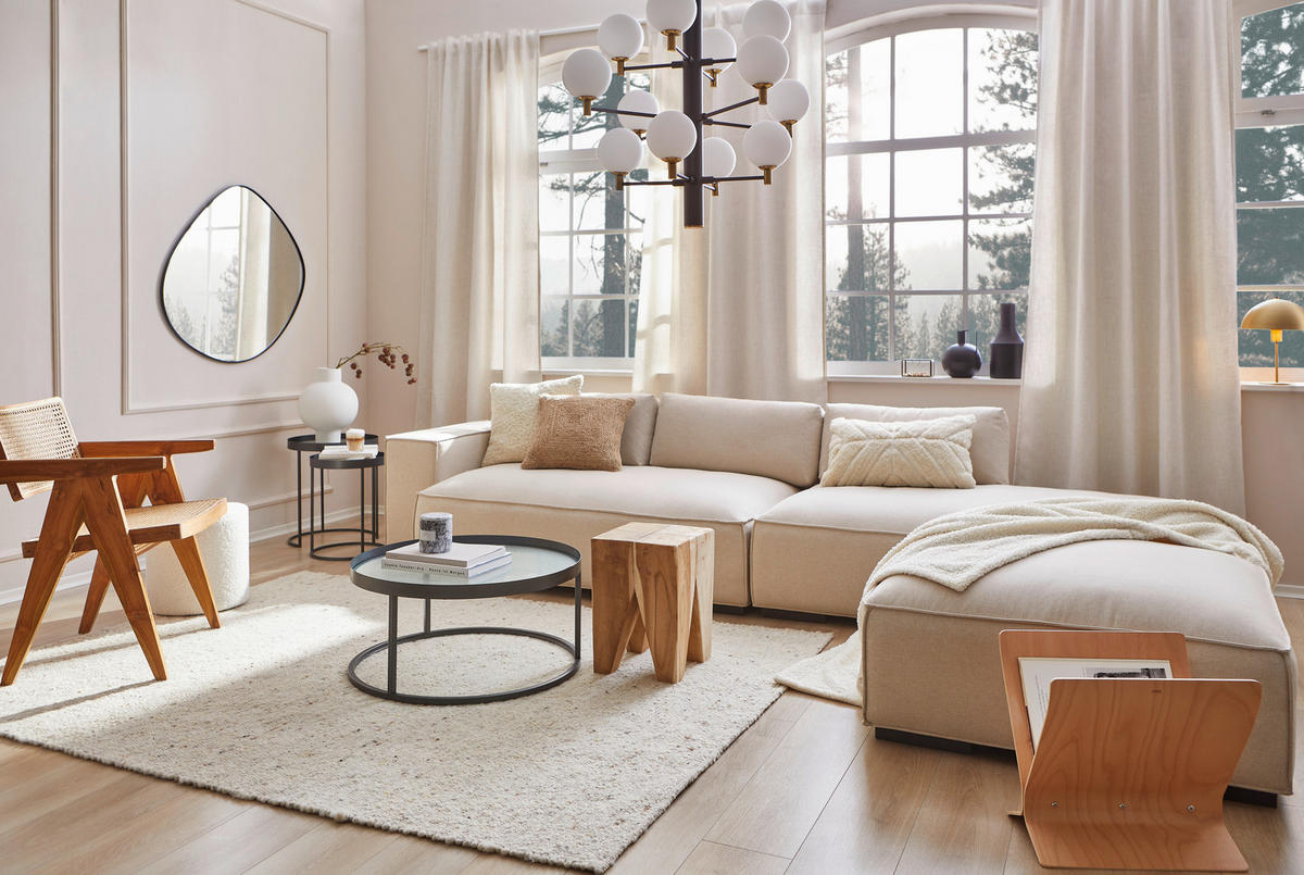 WANDSPIEGEL 93/90/1,5 cm    in organisch  - Anthrazit, Trend, Glas/Holzwerkstoff (93/90/1,5cm) - Kare-Design