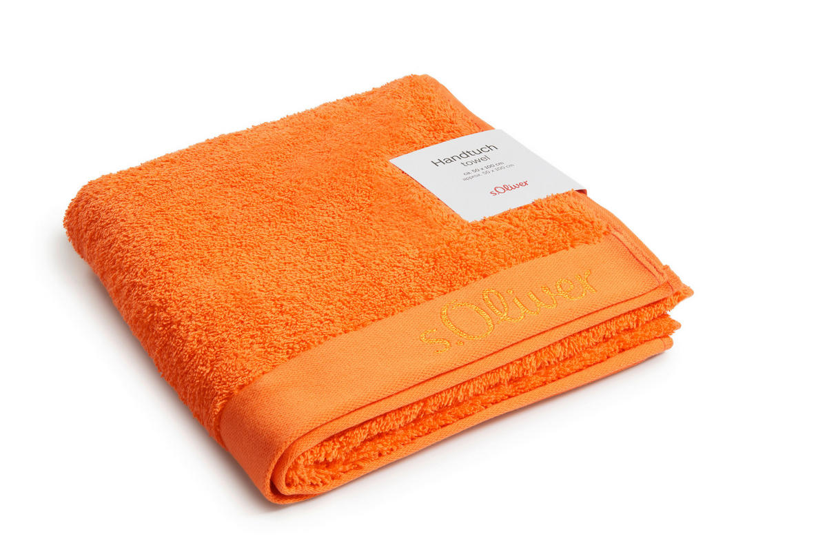 HANDTUCH s.Oliver Orange  - Orange, Trend, Textil (50/100cm) - S. Oliver