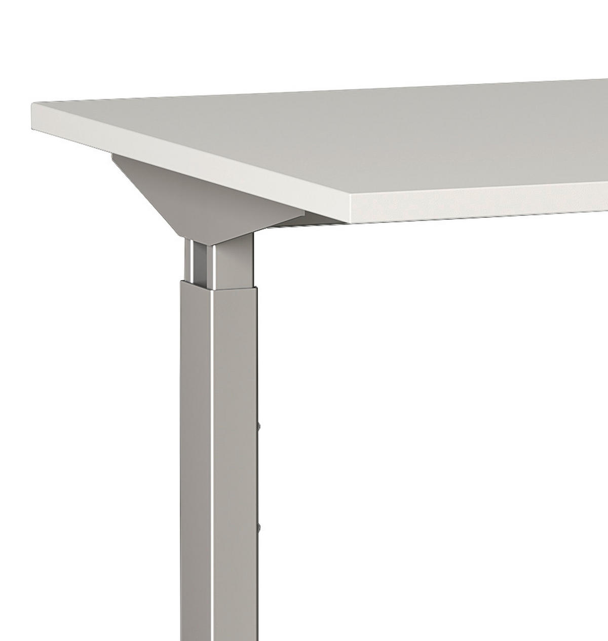 SCHREIBTISCH höhenverstellbar  - Silberfarben/Grau, KONVENTIONELL, Holzwerkstoff/Metall (160/70/80cm) - Germania