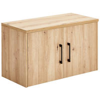 AUFSATZSCHRANK 72/43/36 cm   - Schwarz/Eiche Artisan, Basics, Holzwerkstoff/Metall (72/43/36cm) - Xora