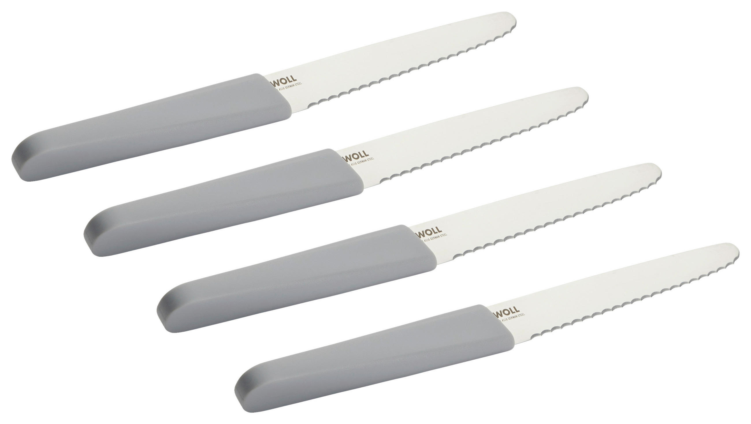 MESSERSET Cutting Edge 4-teilig  - Hellgrau, Basics, Metall - WOLL