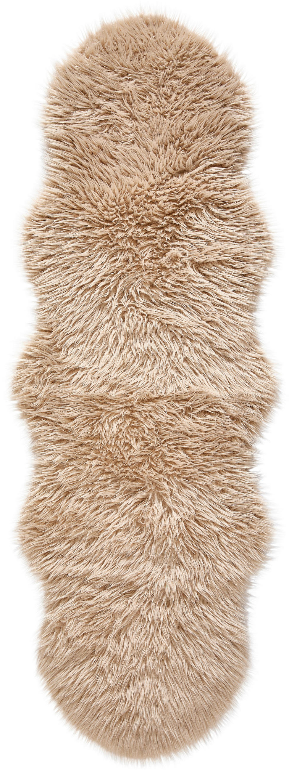 KUNSTFELL 60/180 cm Sarah Double Beige Tierform  - Beige, Basics, Kunststoff/Textil (60/180cm) - Novel