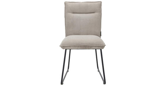 STUHL - Ecru/Schwarz, Design, Textil/Metall (47/87/62cm) - Johann Jakob