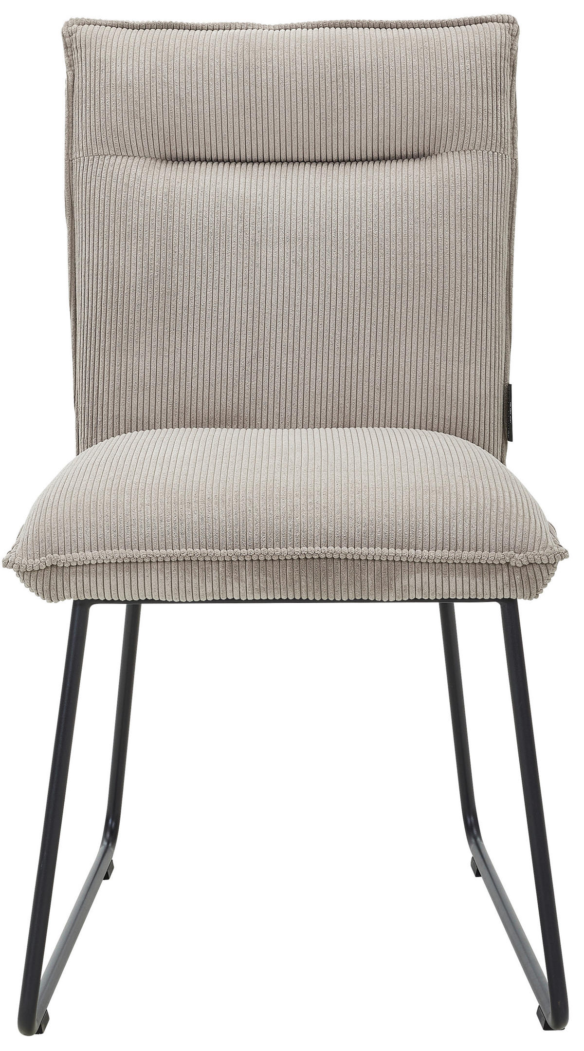STUHL - Ecru/Schwarz, Design, Textil/Metall (47/87/62cm) - Johann Jakob