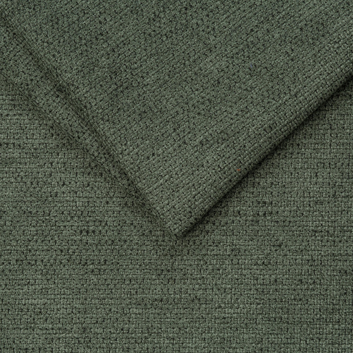 ECKSOFA in Chenille Dunkelgrün  - Dunkelgrün/Schwarz, Konventionell, Kunststoff/Textil (268/172cm) - MID.YOU