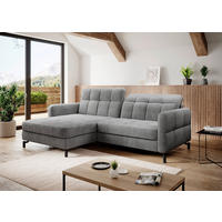 ECKSOFA  Hellgrau Samt  - Hellgrau, Design, Textil/Metall (160/225cm) - MID.YOU