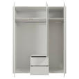 DREHTÜRENSCHRANK 169/214/60 cm,  in Weiß, Weiß Hochglanz, 3-türig  - Weiß Hochglanz/Weiß, Trend, Holzwerkstoff (169/214/60cm) - Carryhome