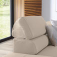 ECKSOFA in Echtleder Creme  - Creme/Schwarz, Design, Leder/Metall (220/270cm) - Novel