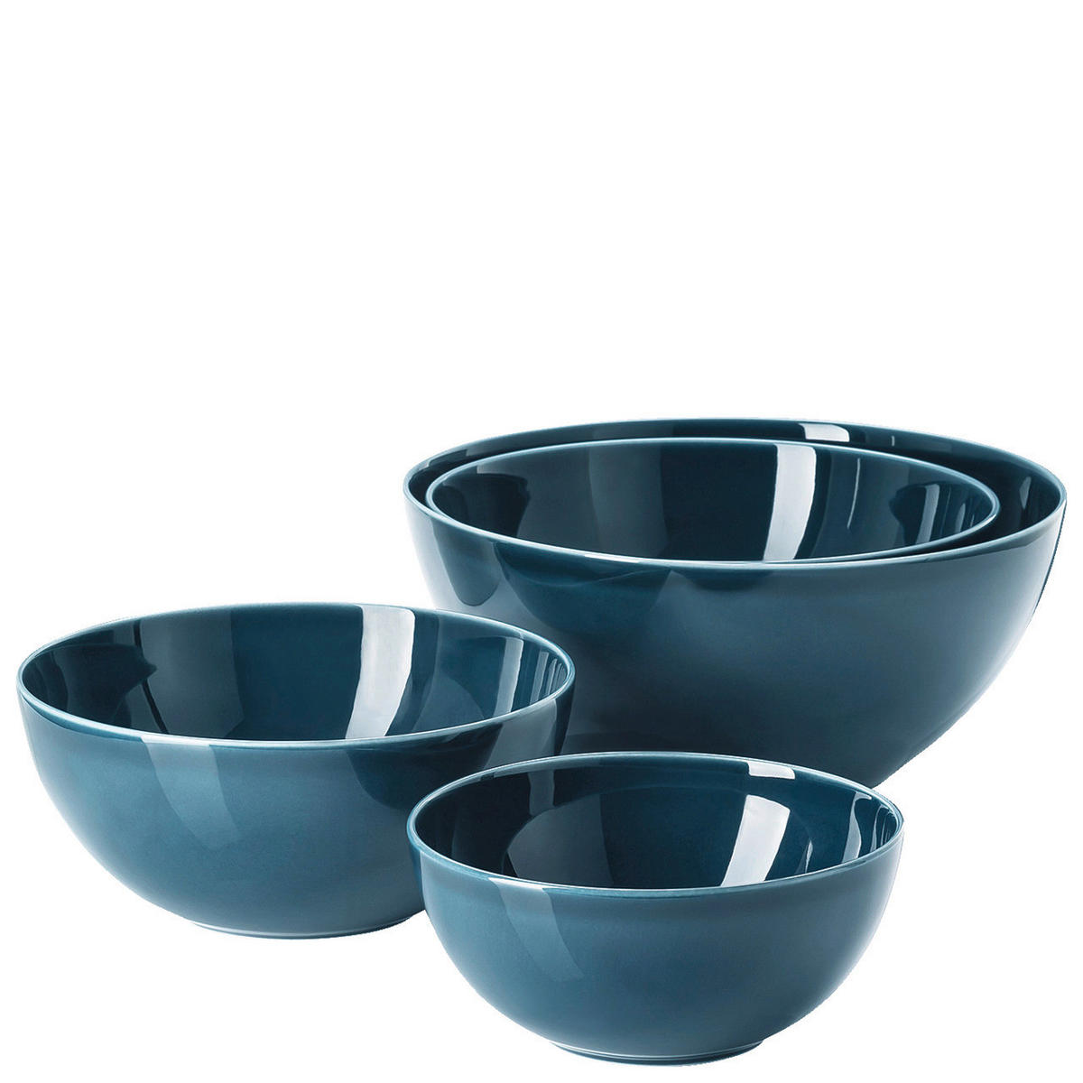 SCHÜSSELSET 4-teilig Daily Night  37,4/29,4/28,2 cm  - Blau, Basics, Keramik (37,4/29,4/28,2cm) - Thomas