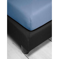 SPANNBETTTUCH Jersey  - Blau, KONVENTIONELL, Textil (180-200/200cm) - Irisette