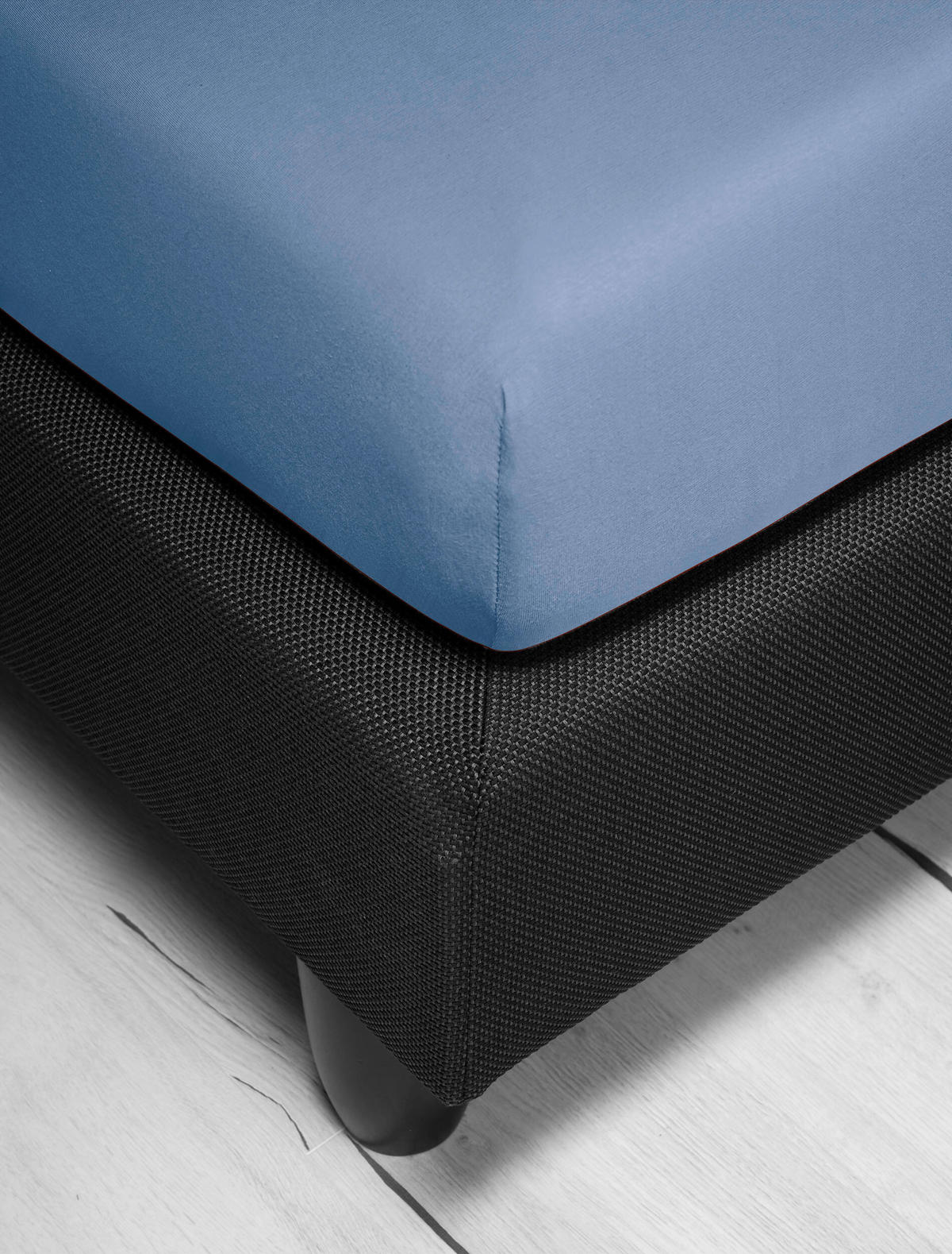 SPANNBETTTUCH Jersey  - Blau, KONVENTIONELL, Textil (180-200/200cm) - Irisette