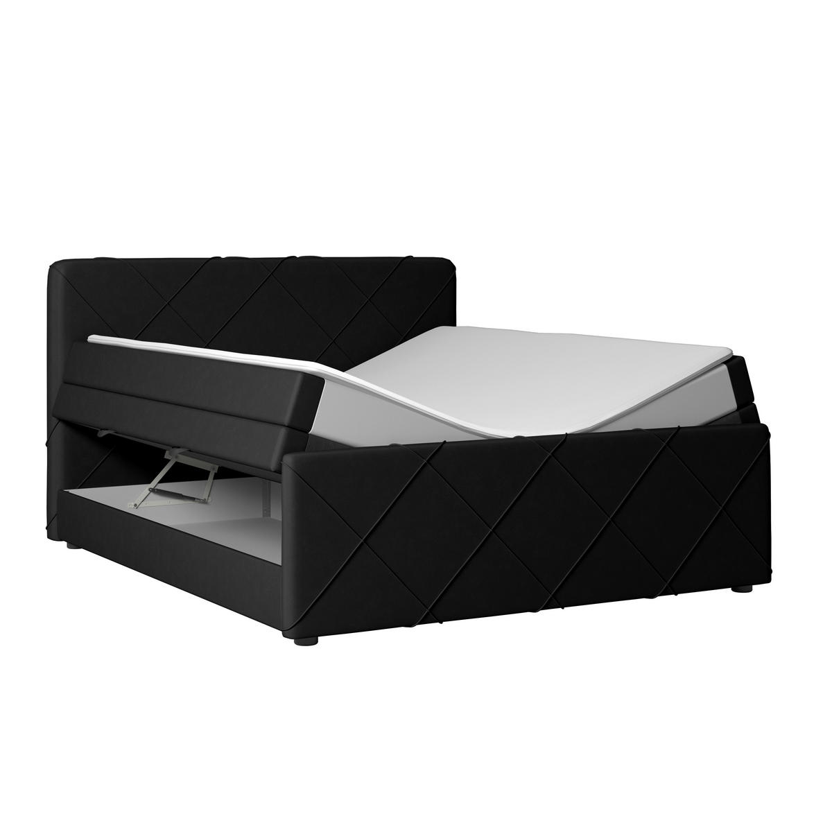 BOXSPRINGBETT 180/200 cm  in Schwarz  - Schwarz, Modern, Holz/Textil (180/200cm) - MID.YOU