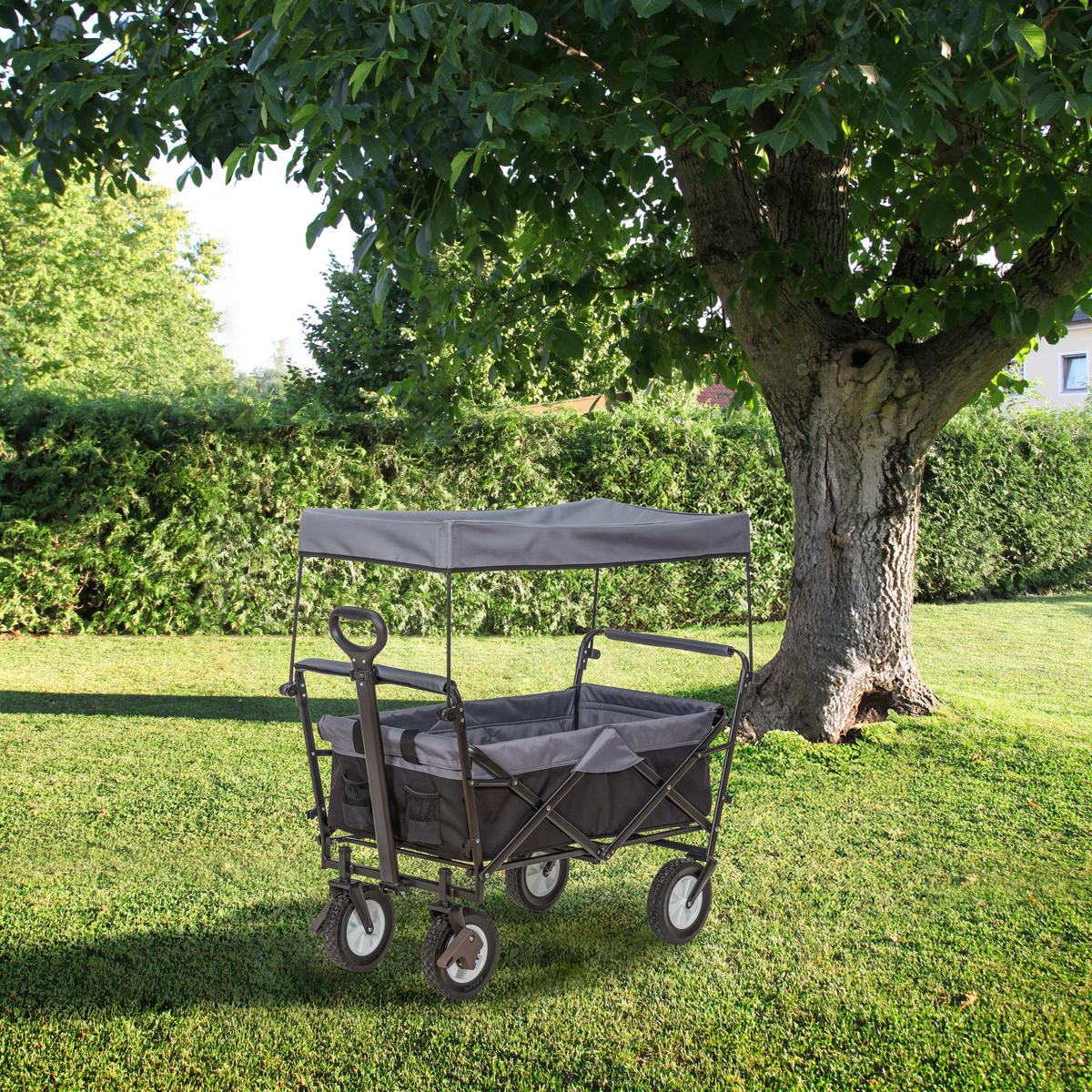 BOLLERWAGEN 100/50/102 cm  - Schwarz/Grau, Basics, Kunststoff/Textil (100/50/102cm) - My Baby Lou