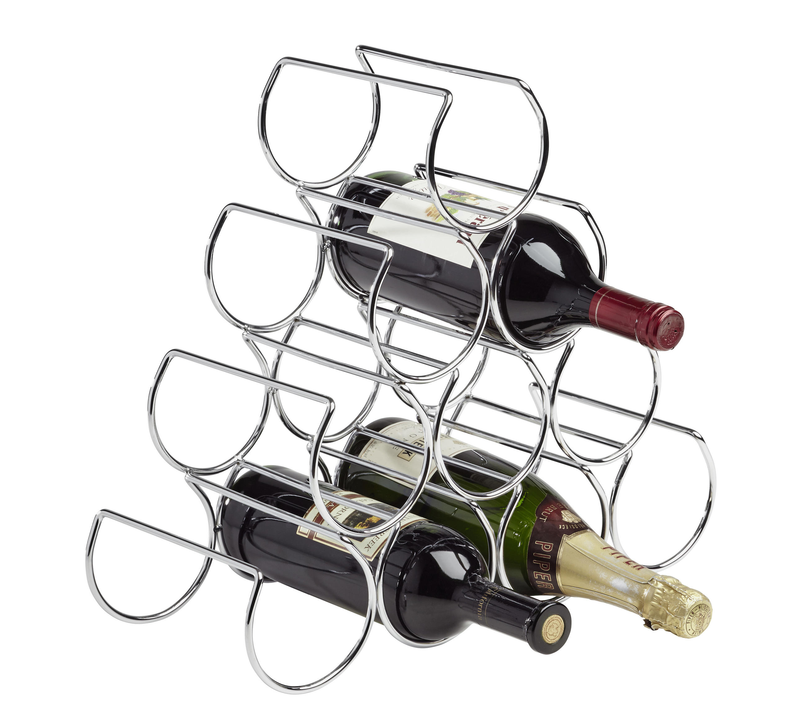 WEINREGAL Chromfarben  - Chromfarben, Basics, Metall (41/17,3/36,4cm) - Homeware Profession.
