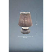 STOLNÁ LAMPA, E14, 25/33,50 cm  - hnedá/svetlohnedá, Basics, textil/keramika (25/33,50cm) - Fischer & Honsel