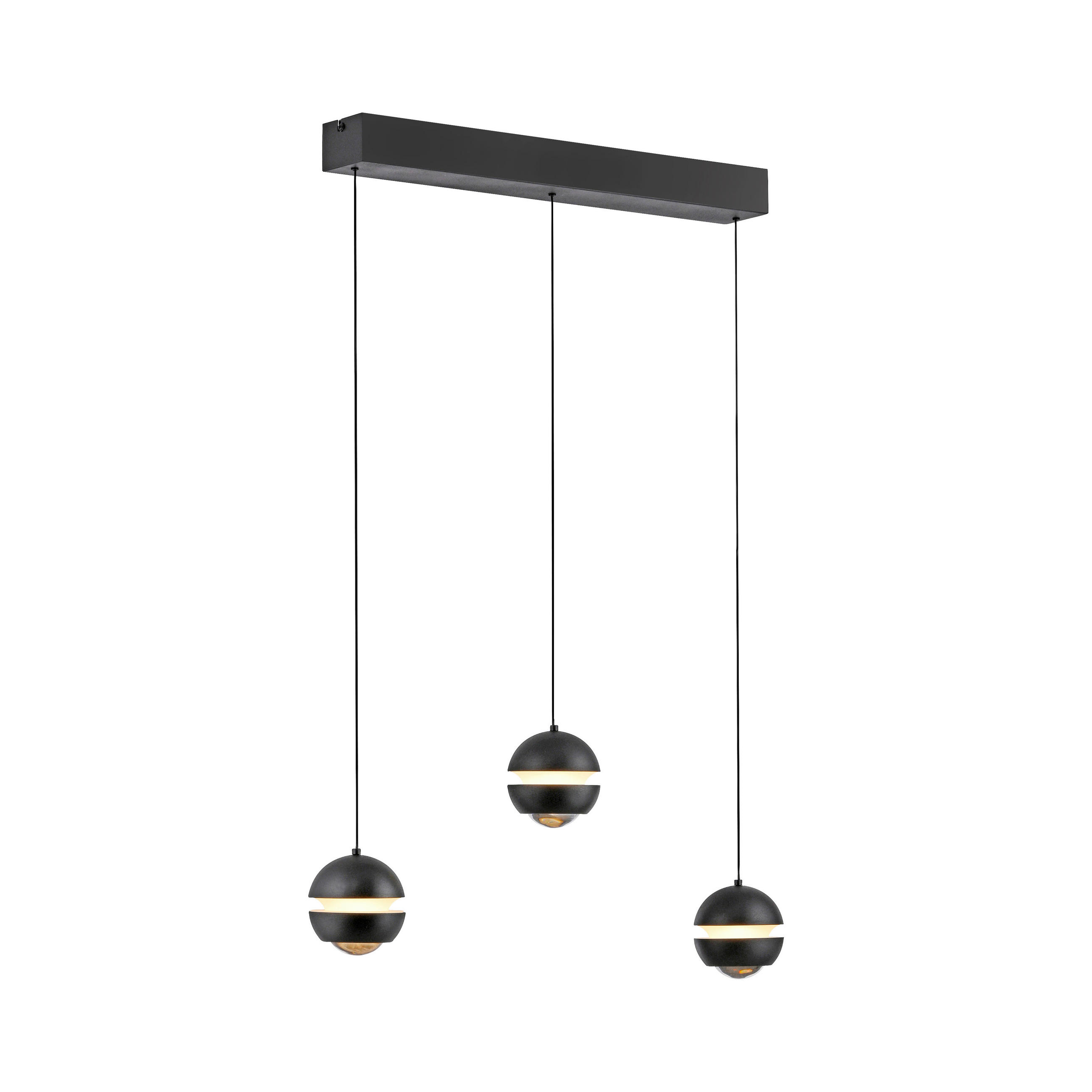 Schöner Wohnen Led-Pendelleuchte Lini Schwarz 10x220x60 cm