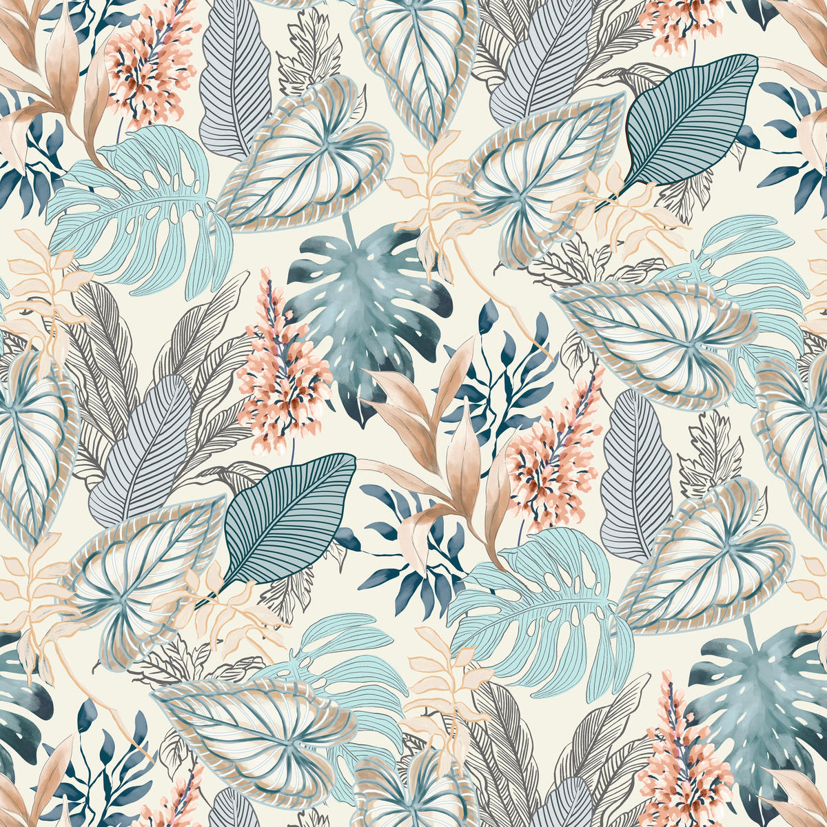 BETTWÄSCHE Atelier Makosatin 140/200 cm  - Azurblau, Design, Textil (140/200cm) - Estella