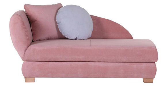 RÉCAMIERE Recamiere, Sarah in Mikrofaser Altrosa  - Eichefarben/Altrosa, LIFESTYLE, Holz/Textil (88/85/176cm) - Xora